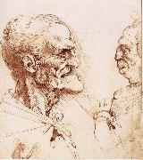 LEONARDO da Vinci Portrats of two men Spain oil painting artist